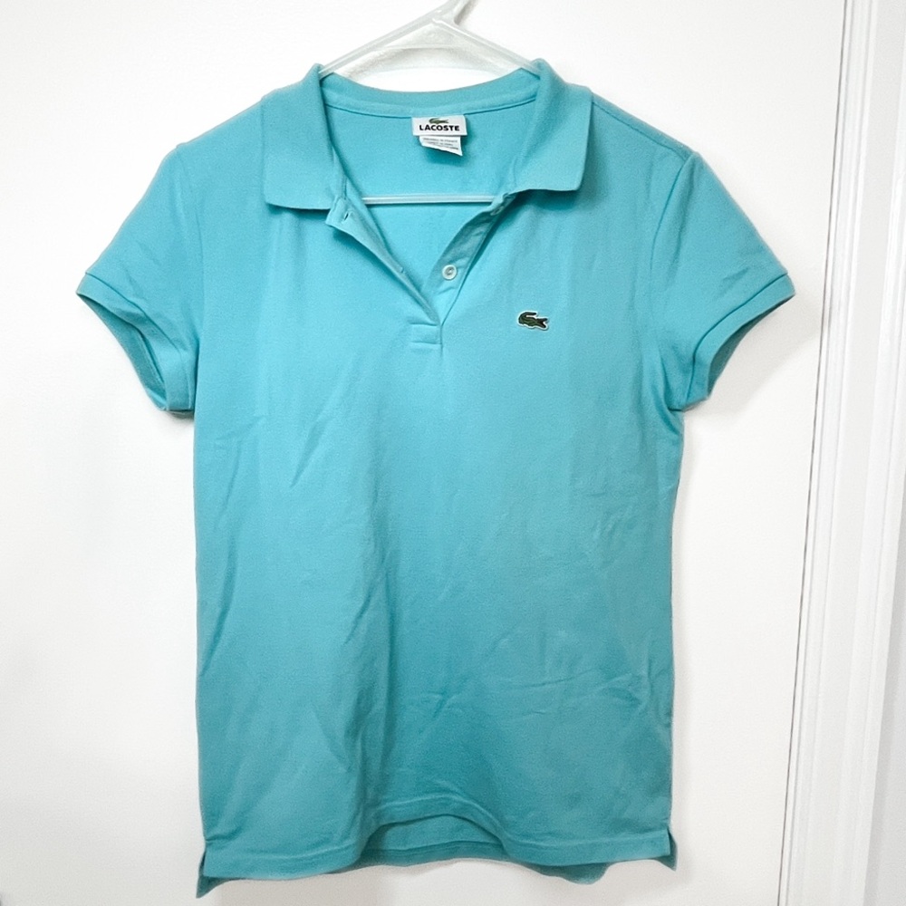 Lacoste 2 button Stretch Collar polo 42 T- Shirt Short Sleeve